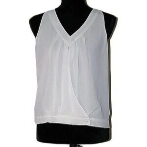 Naked Zebra V-Neck Open Back White Top Women's Size M